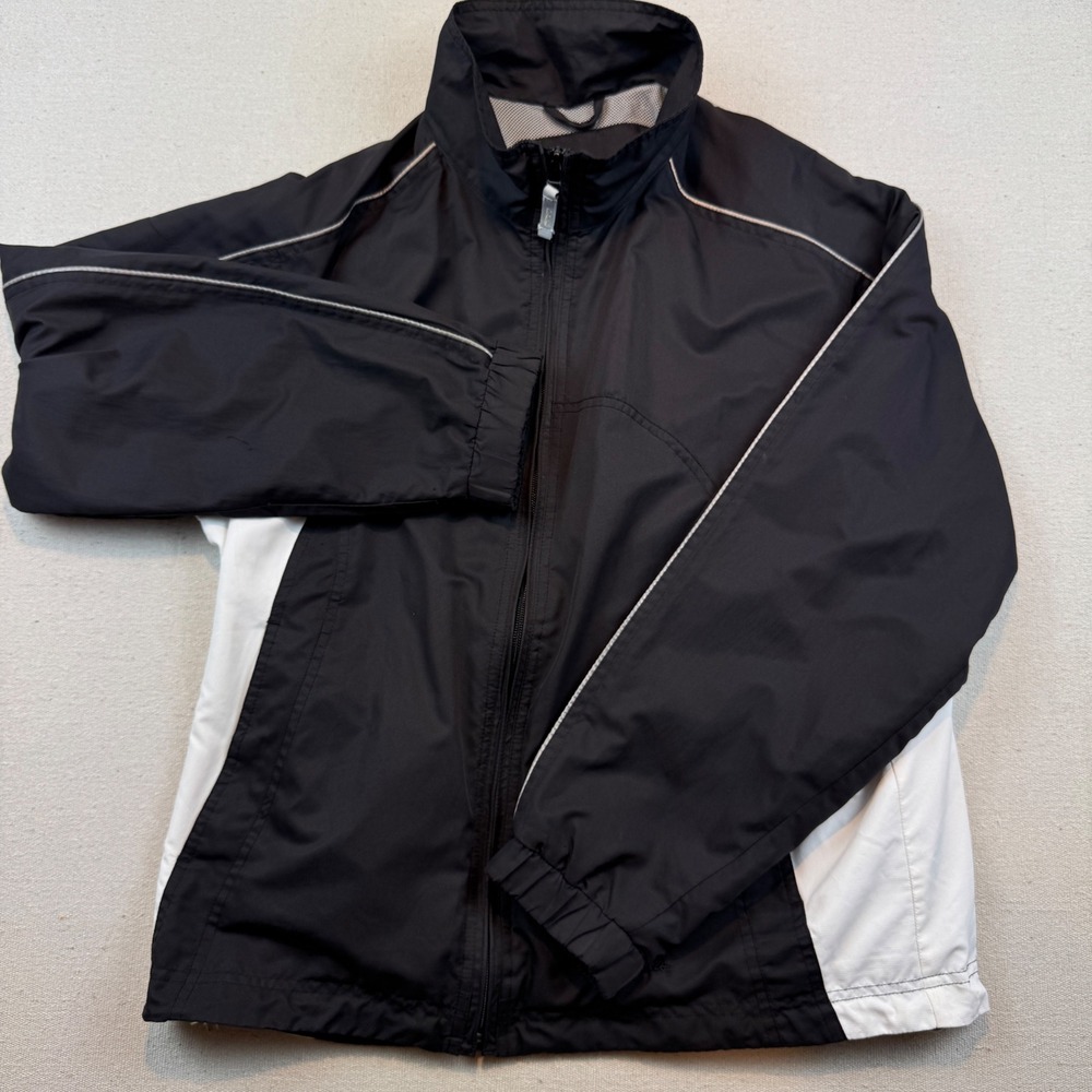 Cabelas For Women Medium Track Jacket Black White Colorblock Windbreaker Mesh